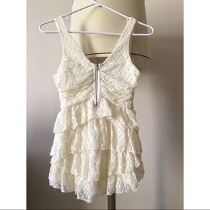 Victoria’s Secret Catalogue Lace Layered Tank Top